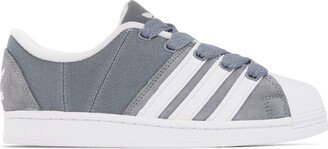 Gray & White Superstar Supermodified Sneakers