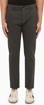 Grey cotton chino trousers