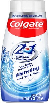 2-in-1 Whitening Toothpaste Gel and Mouthwash - 4.6oz