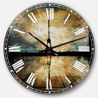 Designart Oversized Round Metal Wall Clock