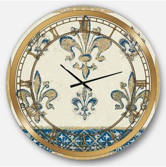 Designart Ornate Glam Oversized Metal Wall Clock - 36 x 36