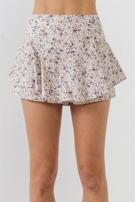 Women's Floral Skort