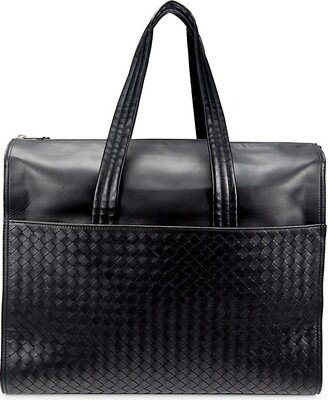 Intreccio Leather Top Handle Bag