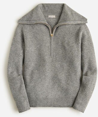 Half-zip stretch sweater