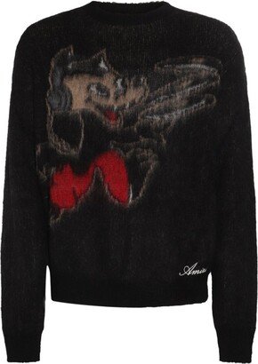 Record Wolf Crewneck Knitted Jumper