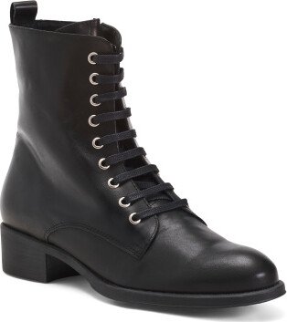 Leather Lace Up Booties for Women-AC