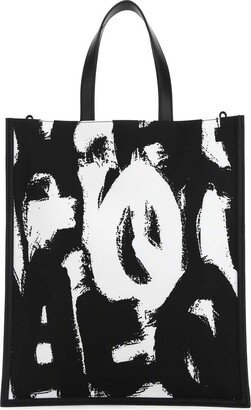 Graffiti Logo Printed Tote Bag