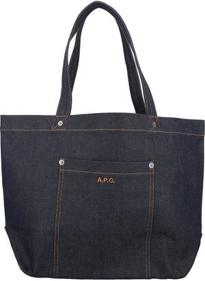 Thais Denim Top Handle Bag