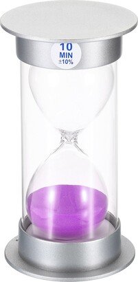 Unique Bargains 10 Minute Sand Timer, Sandy Clock Count Down Sand Glass, Purple Sands