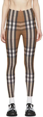 Brown Check Leggings