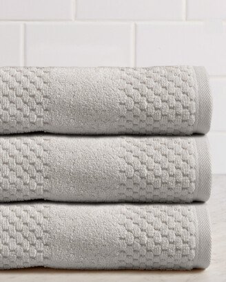 Honeycomb Set Of 3 Turkish Cotton Bath Towels