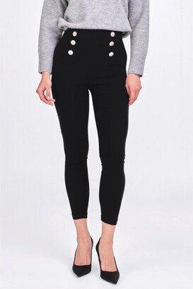 Women's Stretch Skinny Buttoned Pants