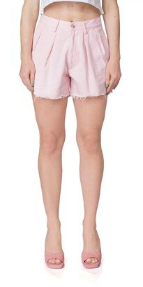 Blair Double Pleated Shorts In Pink