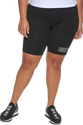 DKNY Sport Plus Womens Metallic Logo Bike Short