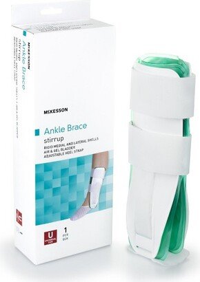 McKesson White Ankle Support One Size 10 Inch Height Hook and Loop Strap for the Foot 155-81-97877