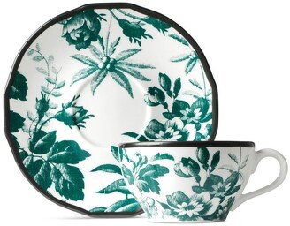 Herbarium coffee cup and saucer set