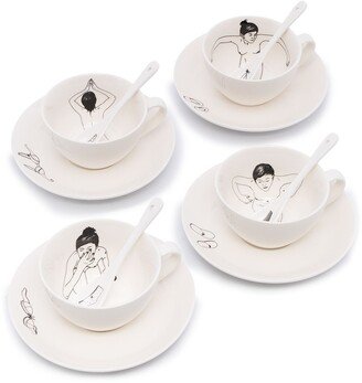 Undressed ceramic tea set