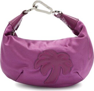 mini Palm-motif satin hobo bag