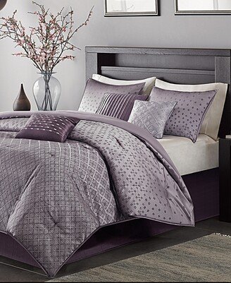 Biloxi Jacquard Geometric 7-Pc. Comforter Set, Queen