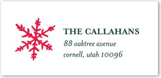 Address Labels: Simple Classic Snowflake Address Label, White, Address Label, Matte