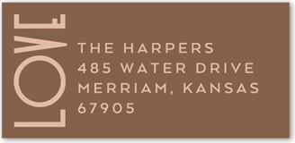 Address Labels: Deco Wishing Address Label, Brown, Address Label, Matte