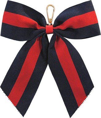 Navy Stripe Eloise Bow Keyring