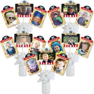 Big Dot of happiness Pirate Ship Adventures Birthday Centerpiece Sticks Photo Table Toppers 15 Pc