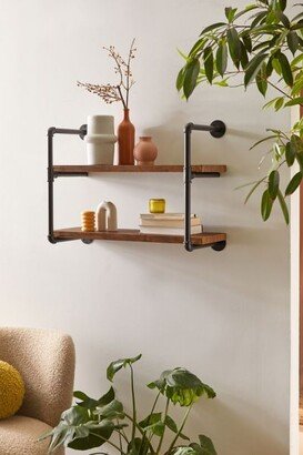 2-Tier Industrial Wall Shelf