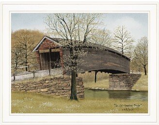 The Old Humpback Bridge by Billy Jacobs, Ready to hang Framed Print, White Frame, 27