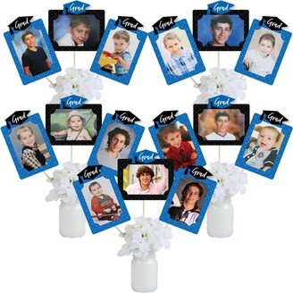 Big Dot Of Happiness Blue Grad Best is Yet to Come Picture Centerpiece Photo Table Toppers 15 Pc