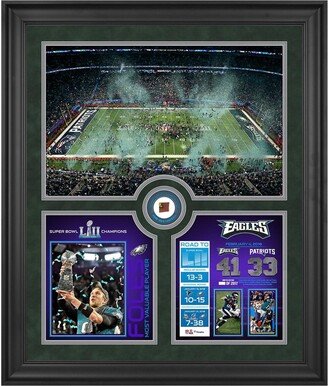 Fanatics Authentic Philadelphia Eagles Framed 23 x 27 Super Bowl Lii Champions Team Collage with a Piece of Game-Used Football - Limited Edition of 2017