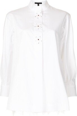 SHIATZY CHEN Lace Panelled Cotton Shirt