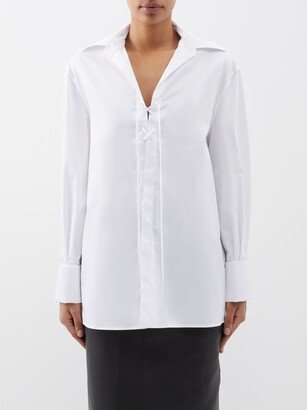 Deka Lace-up Cotton Shirt