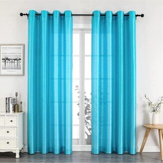 Kate Aurora Home Living 2 Piece Lightweight Basic Sheer Grommet Top Curtain Panels