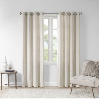 Gracie Mills Polyester Solid Piece Dyed Grommet Top Window Curtain Panel MP40-6750