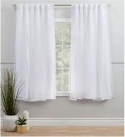 Curtains Catarina Layered Solid Blackout Sheer Grommet Top Curtain Panel Pair Set Of 2