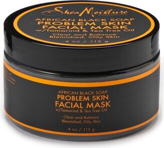 African Black Soap Problem Skin Facial Mask with Tamarind & Tea Tree Oil - 4 oz.