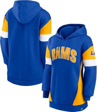 Women's Branded Royal, Gold Los Angeles Rams Lock It Down Pullover Hoodie - Royal, Gold