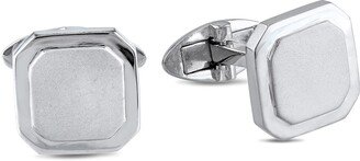 DELMAR Men's Sterling Silver Square Cuff Links