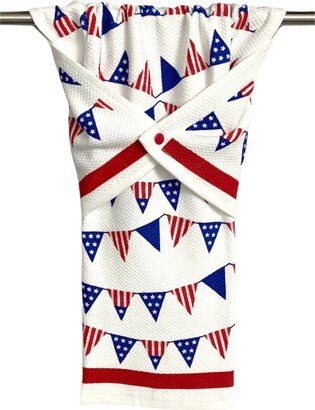 Patriotic Kitchen Hand Towel, Red White & Blue Decor, Stay Put Towels, Dish Drying Towel