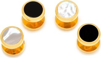 Men's Double Sided Round 4 Piece Stud Set