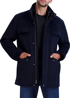 Melton Wool-Blend Multipocket Field Coat