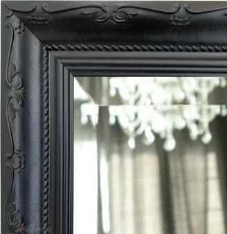 West Frames Camilla French Ornate Vintage Black Wood Framed Wall Mirror