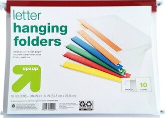 10ct Hanging File Folders Letter Size Multicolor - up & up™