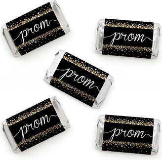 Big Dot Of Happiness Prom - Mini Candy Bar Wrapper Stickers - Prom Night Party Small Favors - 40 Ct