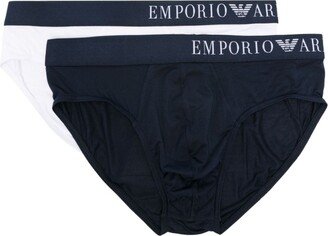 Logo-Waistband Briefs (Pack Of Two)