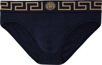 Navy Greca Border Briefs