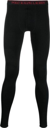 Logo-Waistband Stretch-Design Leggings