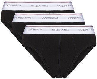 Logo-Waistband Pack Of Three Briefs