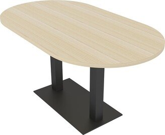 Skutchi Designs, Inc. 6 Person Racetrack Conference Table Metal Base Data And Electric Unit